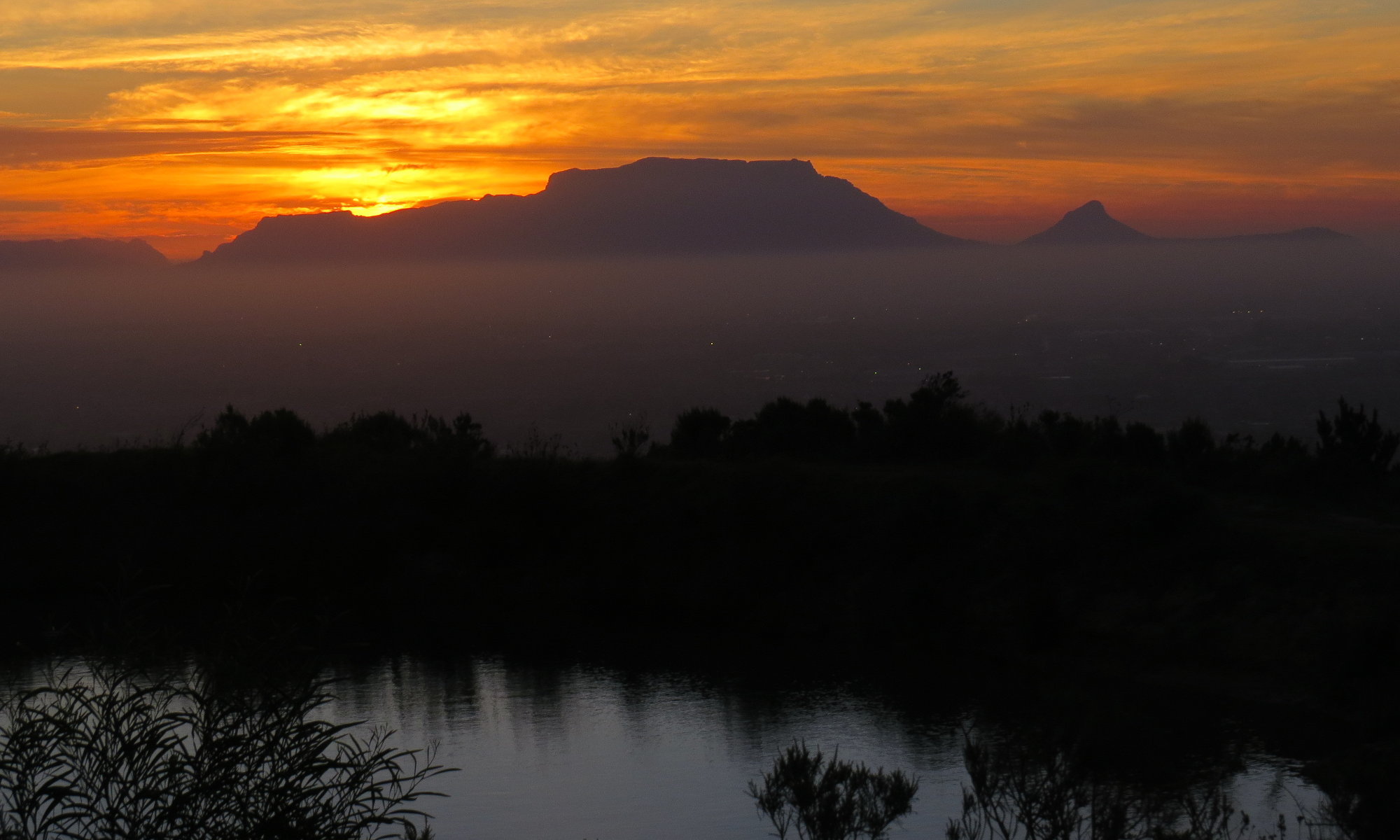 Sunset behind Table Mountain